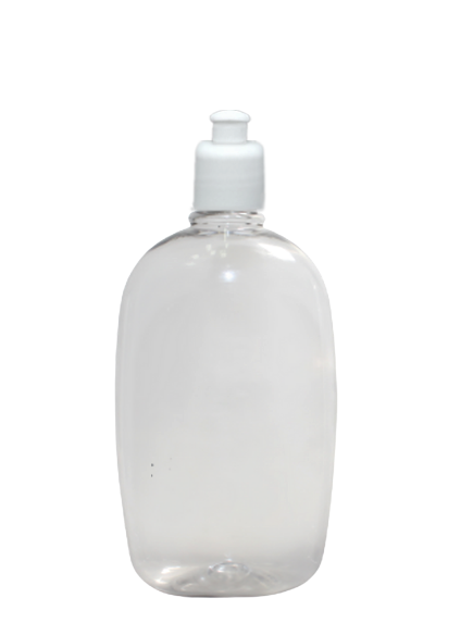 Envase Plástico Oval 400 ML PEAD Blanco Boca 24 mm — Mercado del